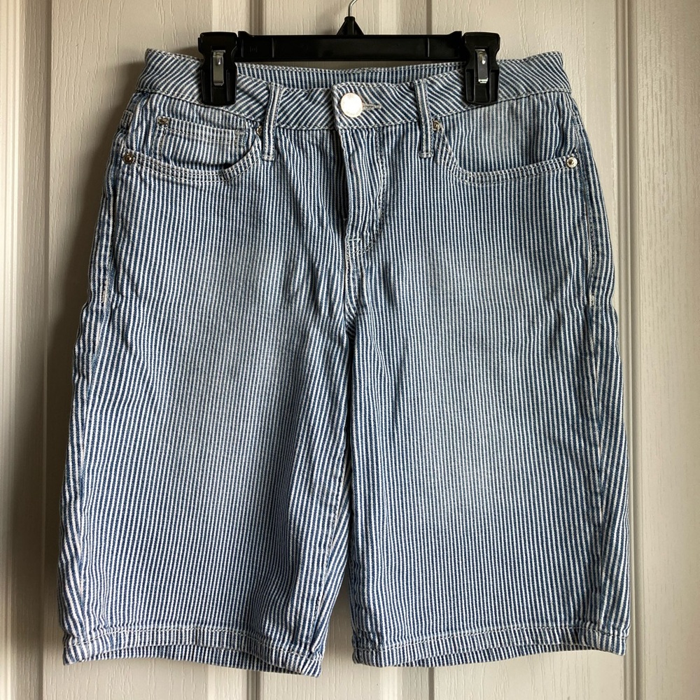 Seven7 Striped Bermuda Shorts